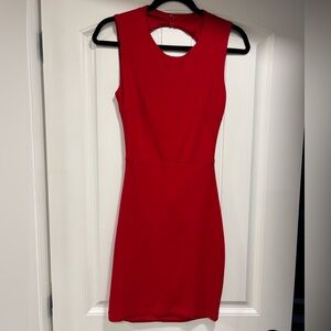 Lulu's Vibrant Red Backless Mini Dress